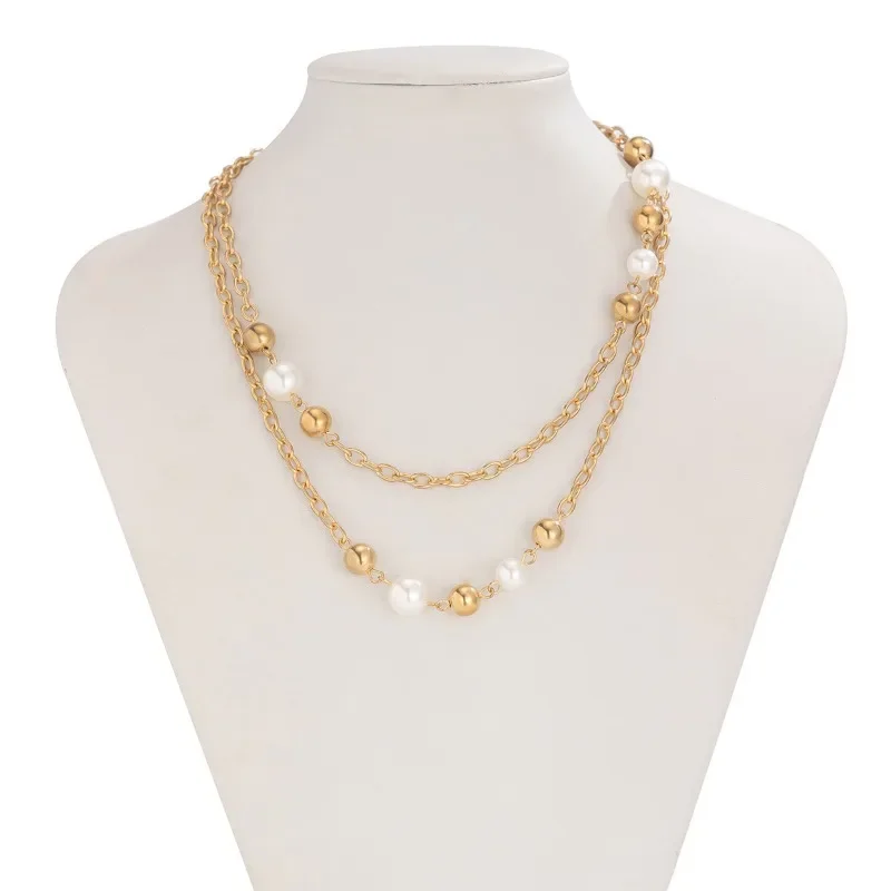 Модное готическое простое акриловое ожерелье из бусин CCB для женщин Трендовое