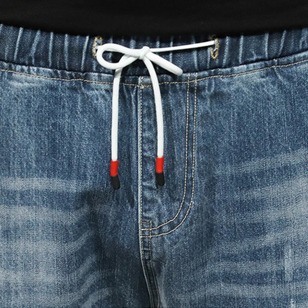 2022 Summer Men jeans Slim Denim Shorts Casual hole Fashion Loose Stretch All-Match Jeans Male High-End Brand Five-Point Pants