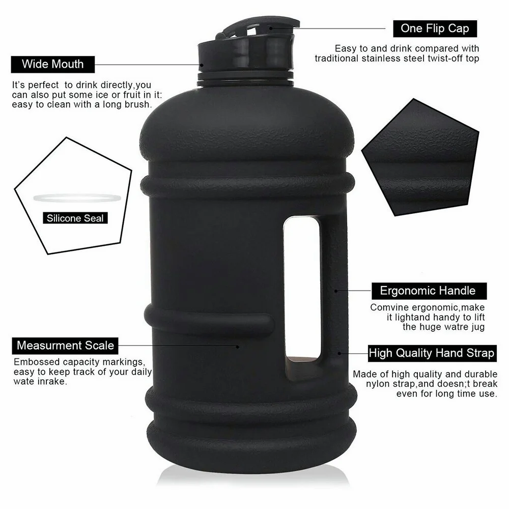 2200Ml Large Capacity Plastic Sports Bottles Portable Outdoor Travel Cold Water Cup Fitness Gym Protein Shaker Water Bottle images - 6
