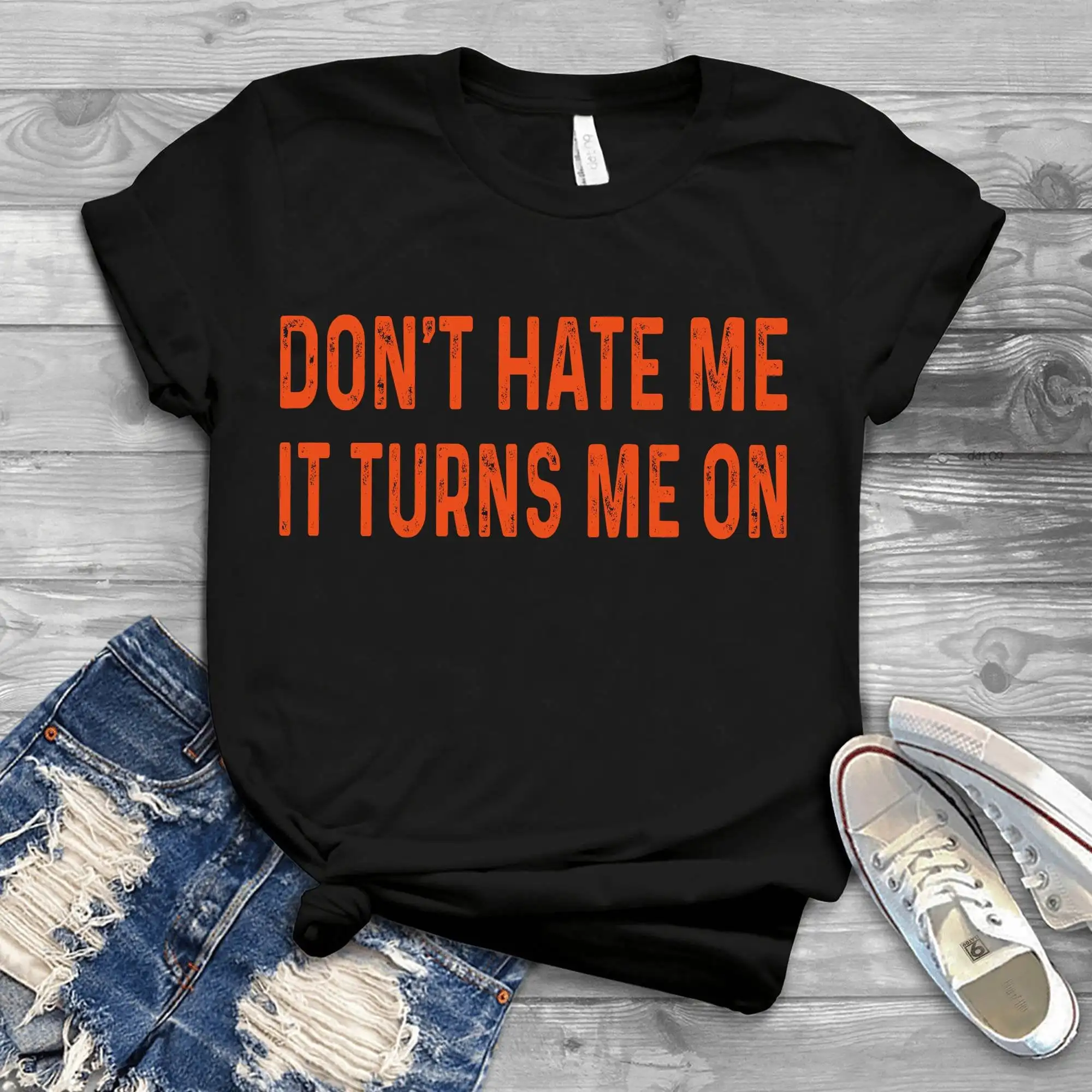 Футболка с надписью Don't Hate Me It On Y2K