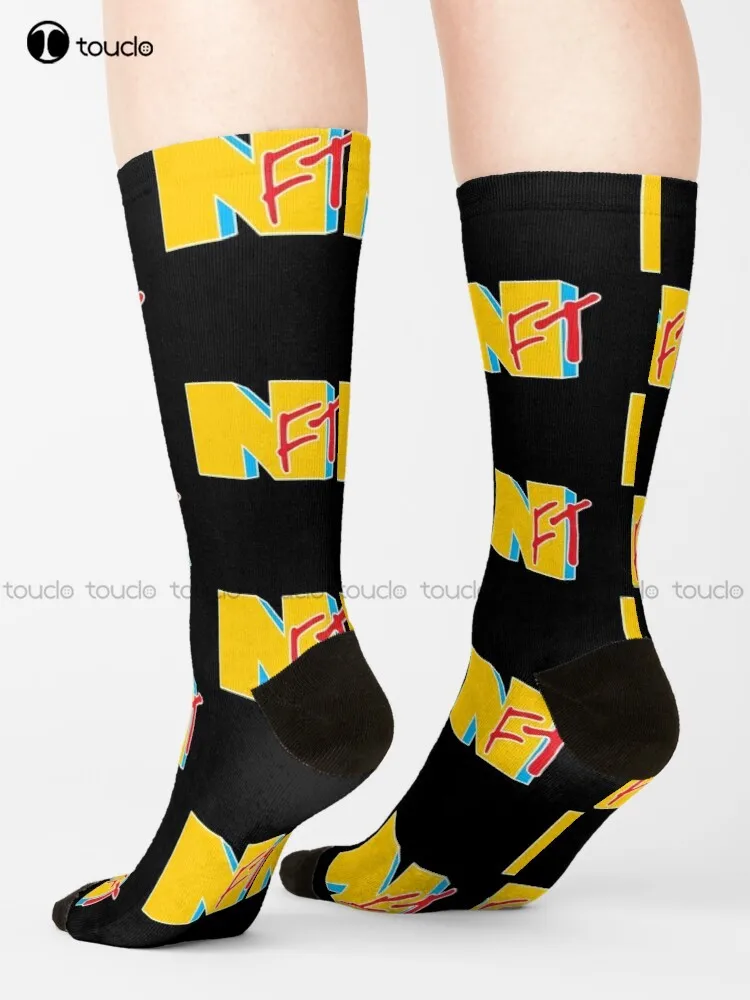

I Love Nfts Socks Girls Socks Fashion Creative Leisure Funny Harajuku Art Abstract Oil Painting Socks 360° Digital Print Girls