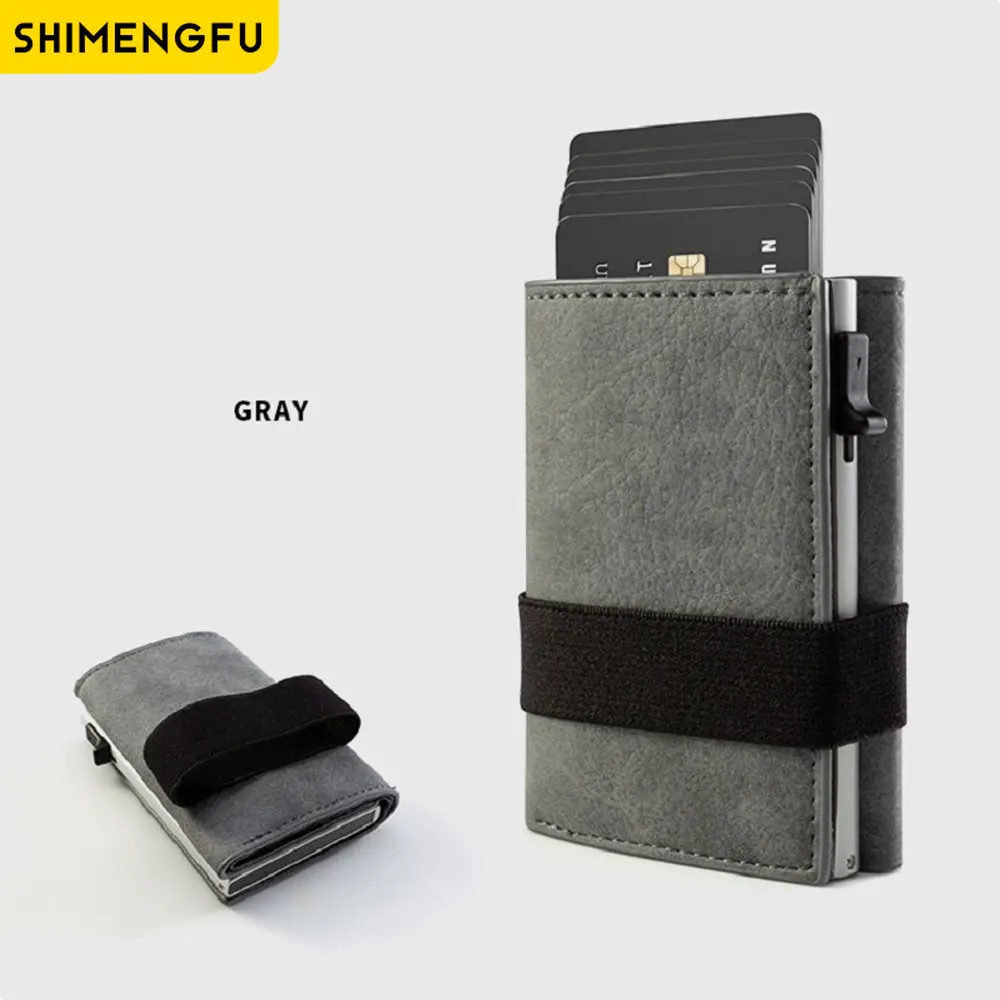 Anti-theft RFID Genuine Leather Card Holder Men Wallet Coin Purse Slim Card Holder Portomonee Male Walet Money Bag Men Wallet