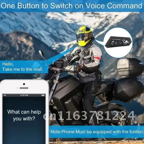 Bluetooth-гарнитура BT22 для мотоциклетного шлема водостойкая BT 5 0 + EDR