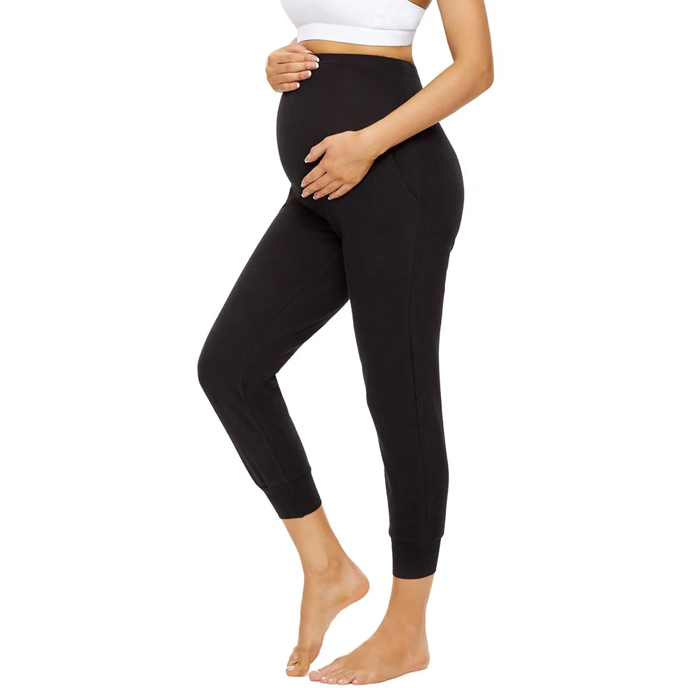 

Брюки для беременных женщин удобные эластичные брюки для беременных повседневные джоггеры с высокой талией одежда для мамы брюки