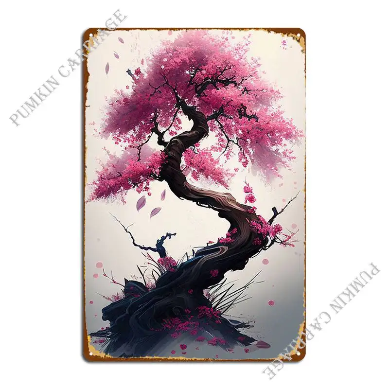

Sakura Bonsai металлический знак кинотеатр клубный настенный Декор Гостиная оловянный знак постер