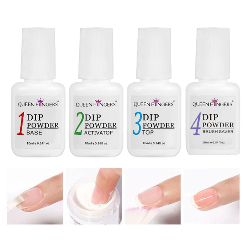 

10ml Dip Powder Gel For Liquid Activator,Base,Top,Brush Saver ,Dipping Powder System Liquid Kit Nail Art,DIY Dip Powder Manicure