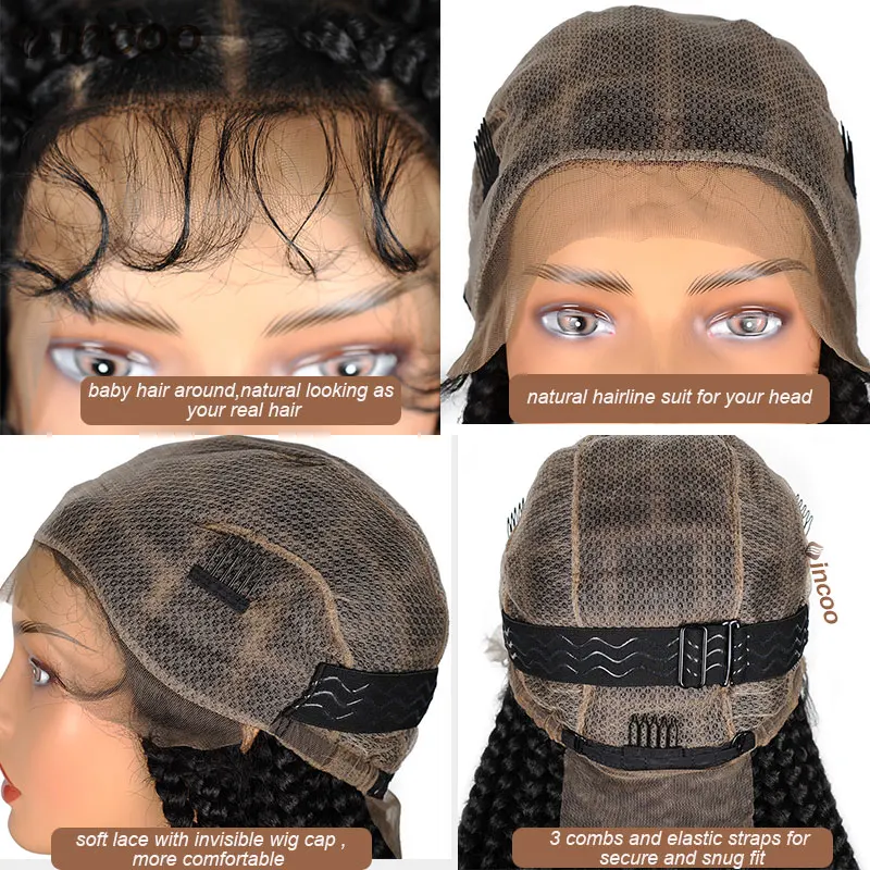 Синтетические большие плетеные полные кружевные парики для чернокожих женщин