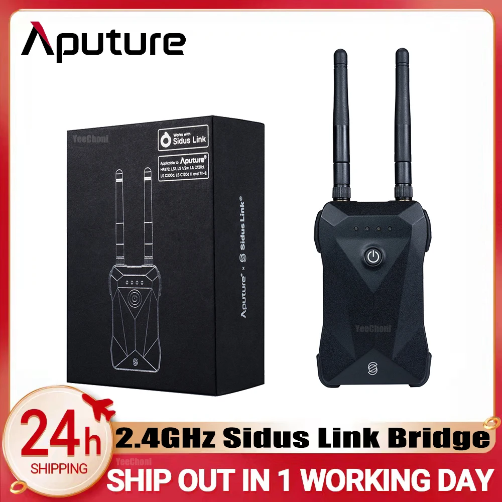 Aputure Sidus Link Bridge 2.4GHz bezprzewodowe urządzenie nadawczo-odbiorcze Bluetooth dla Aputure HR672 Tri-8 LS 1 LS 120D LS 300D