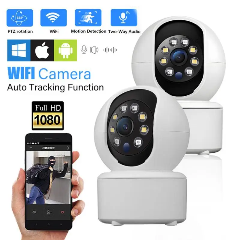 

1080P Mini IP Camera 2.4G+5G 3MP Baby Monitor Wireless CCTV Indoor Two Way Audio Security Auto Tracking Mobile Remote Access