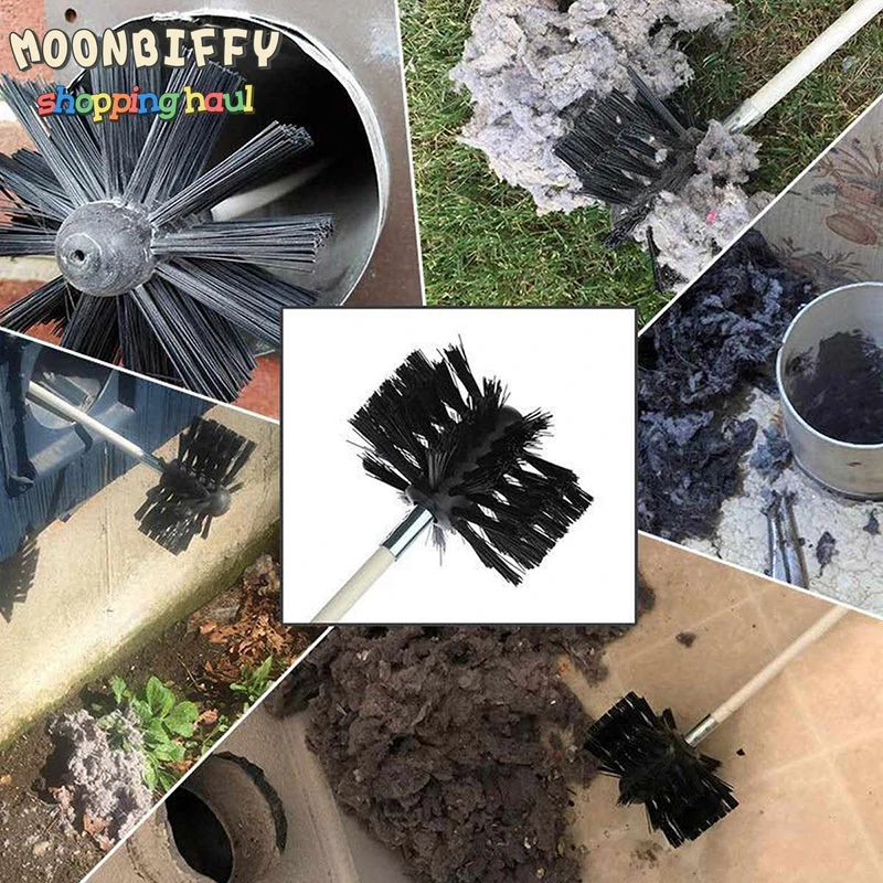 

Chimney Pipe Manual Cleaner To Clean The Inner Wall of The Rotating Fireplace Chimney Cleaner with Flexible Rod Cleaning Brush