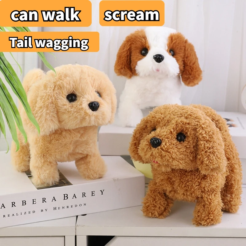 

Милая собака, плюшевый щенок-робот, плюшевые игрушки, Интерактивная милая собака-робот, смешная игрушка-Танцующая игрушка для детей на день рождения