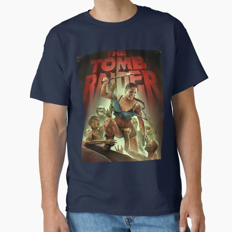Фото Tomb Raider 1016 Lara Croft The Angel Of Darkness 80s Видеоигра Подарочная футболка для мужчин Топы большого размера с принтом Мужская одежда №5