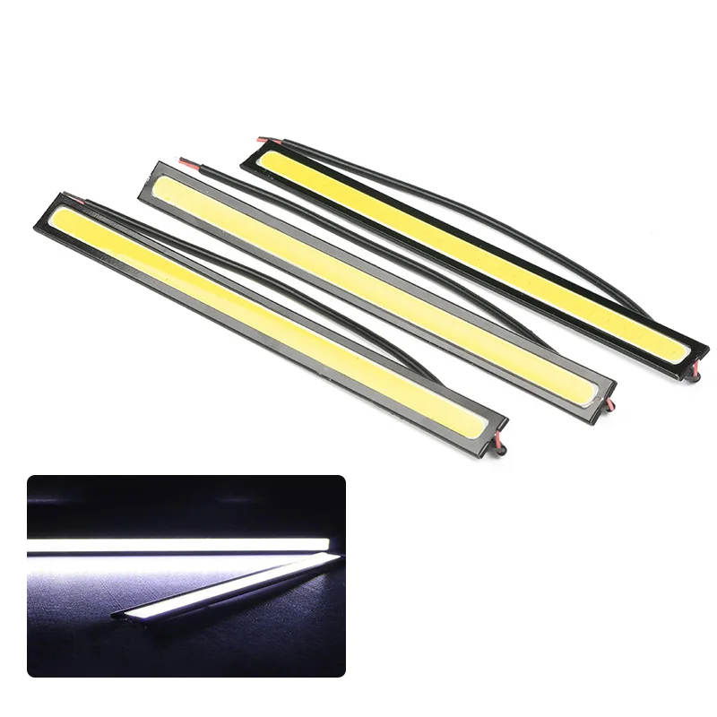 

3 Pcs Car Light Bars 17cm Waterproof Led Cob Light Stripe Universal Car Racing Daytime Running Lamp Signal Light Atmosphere Lamp