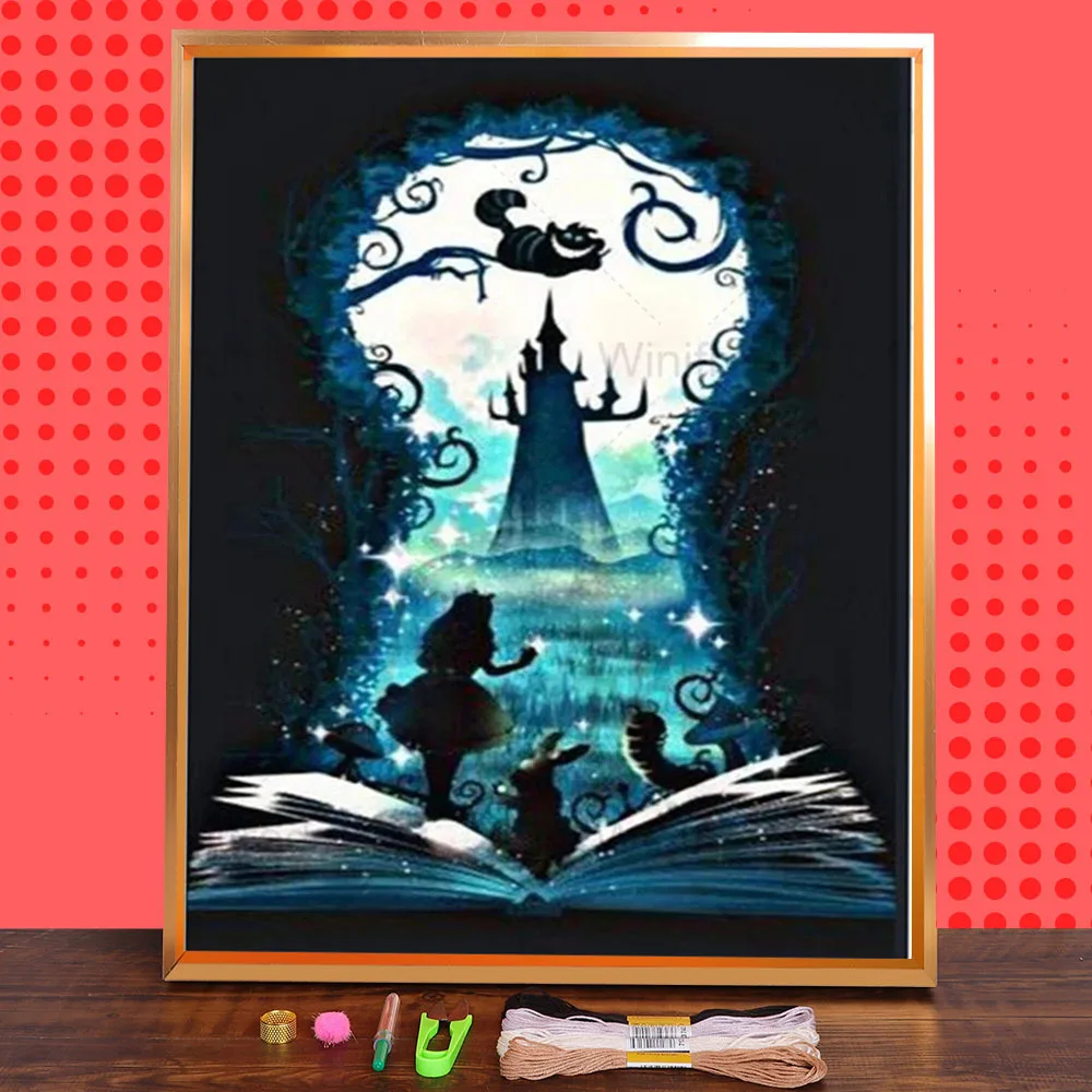 

Набор для вышивки крестом «Алиса в стране чудес», 11 карат