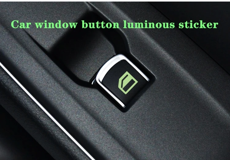 

Window button luminous sticker lift switch night fluorescent decal car interior sticker auto accessories