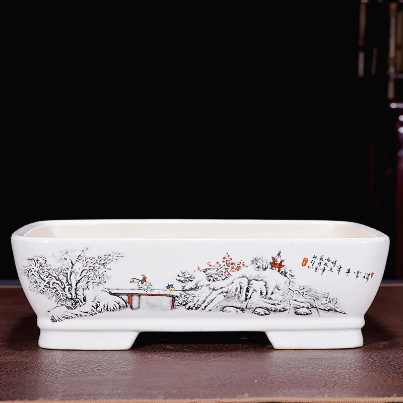 

Керамический горшок для бонсай Realikeasy LE302