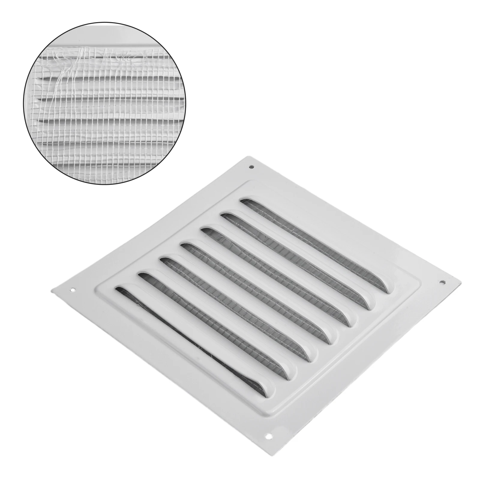 

Secure and Reliable Protection with this Aluminum Metal Louver Vent Grille Cover Square Insect Screen Included