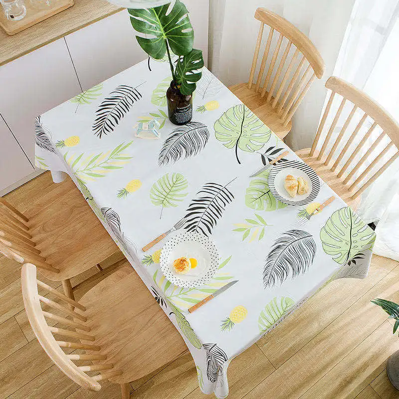 

PVC Tablecloth Waterproof Heat Proof and Oil-Proof Coffee Mat Household Dinning Table Decoration Room Decoration Aesthetic