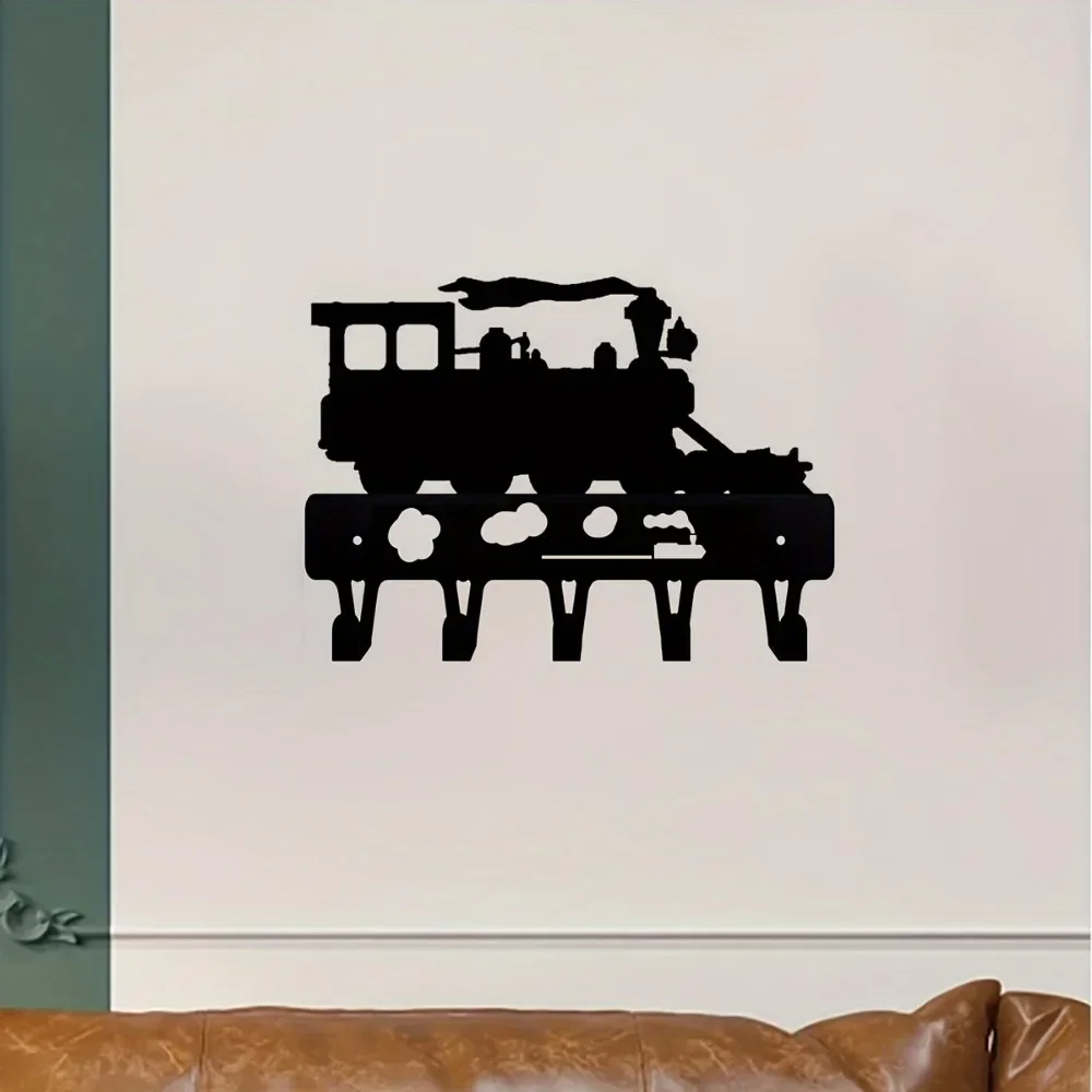 Металлический Настенный Держатель Для Ключей С Декоративными Крючками Steam Trail