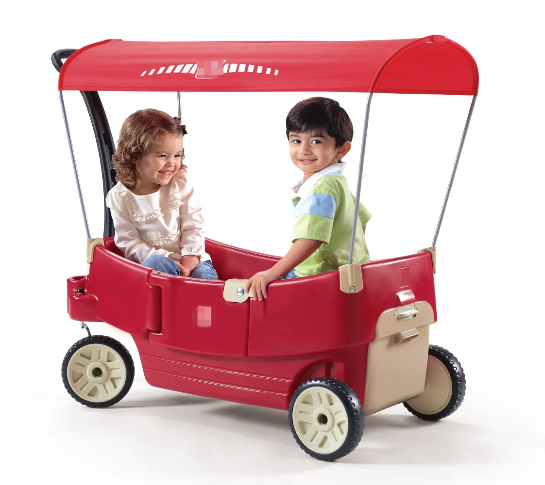 

All Around Canopy Wagon Red Kids Wagon with Canopy