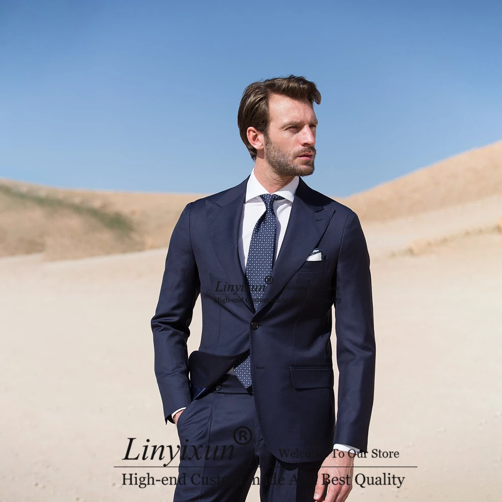 For Mens Formal Business Blazer Slim Fit Wedding Groom Tuxedo 2 Piece Jacket Pants Costume Homme