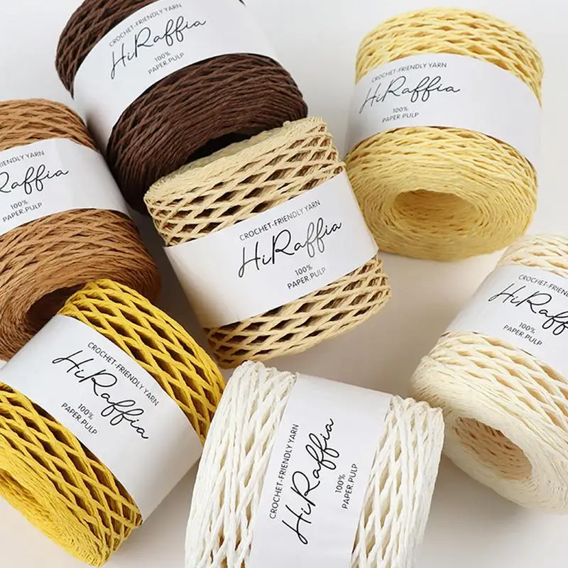 

Raffia Paper Ribbon Raffia For Gift Wrapping Raffia Knitting Rope Easy To Cut And DIY Making For Beach Bag Hat Toy And Craft