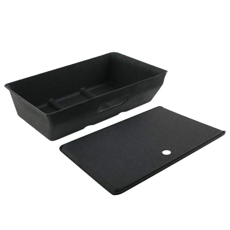 

2-Pack Model Y Storage Box Felt Storage Box Under Seat Felt Organizer With Lid Accessory For Tesla Model Y