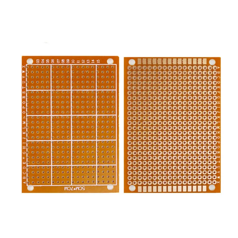 

5Pcs 5*7cm Universal Circuit Board Single Side 5x7cm Hole Board PCB Electric Board 1.2mm Thick 2.54mm Spacing