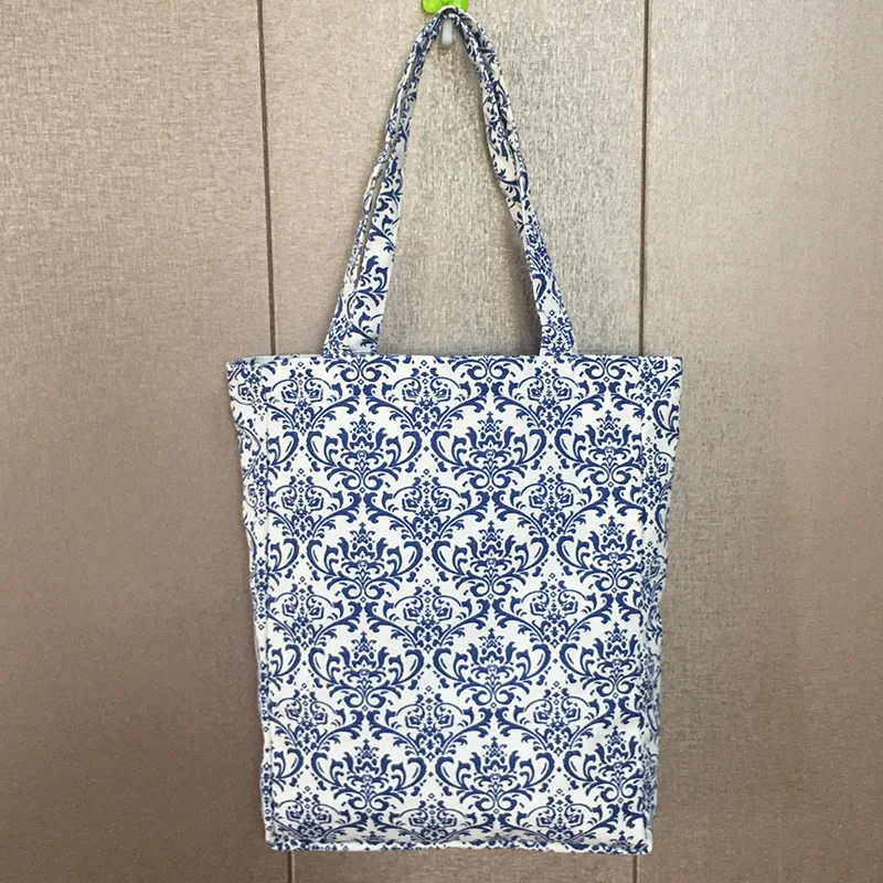 2023 Blue And White Porcelain Leisure Fashion Shopping Bags Fashion Casual Women Purse And Handbags Large Capacity Casual Totes