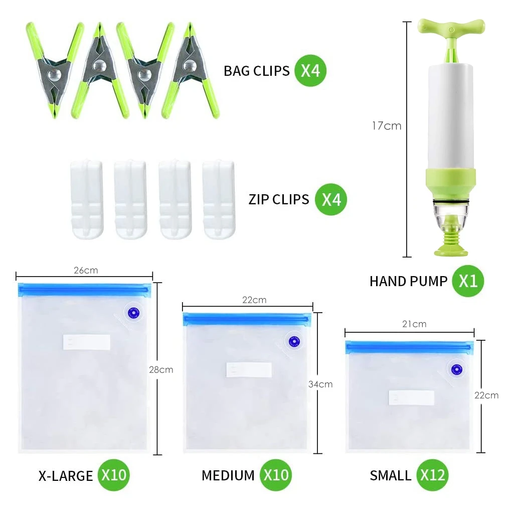 Пакеты под вид 20 шт. многоразовые электрические вакуумные пакеты для хранения