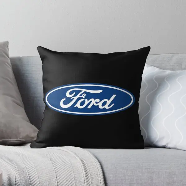 

Наволочка для подушки с принтом логотипа Ford, мягкая квадратная подушка в офисном стиле с аниме, для спальни, в комплект не входит