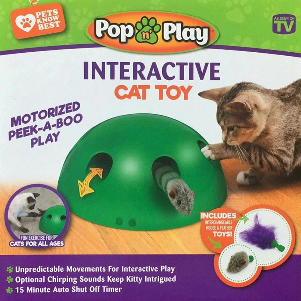 

POP PLAY Cat Toy Funny Cat Interactive Toy At Scratching Device For Cat Sharpen Claw Pop Play Cat Training Toy Pet Supplies