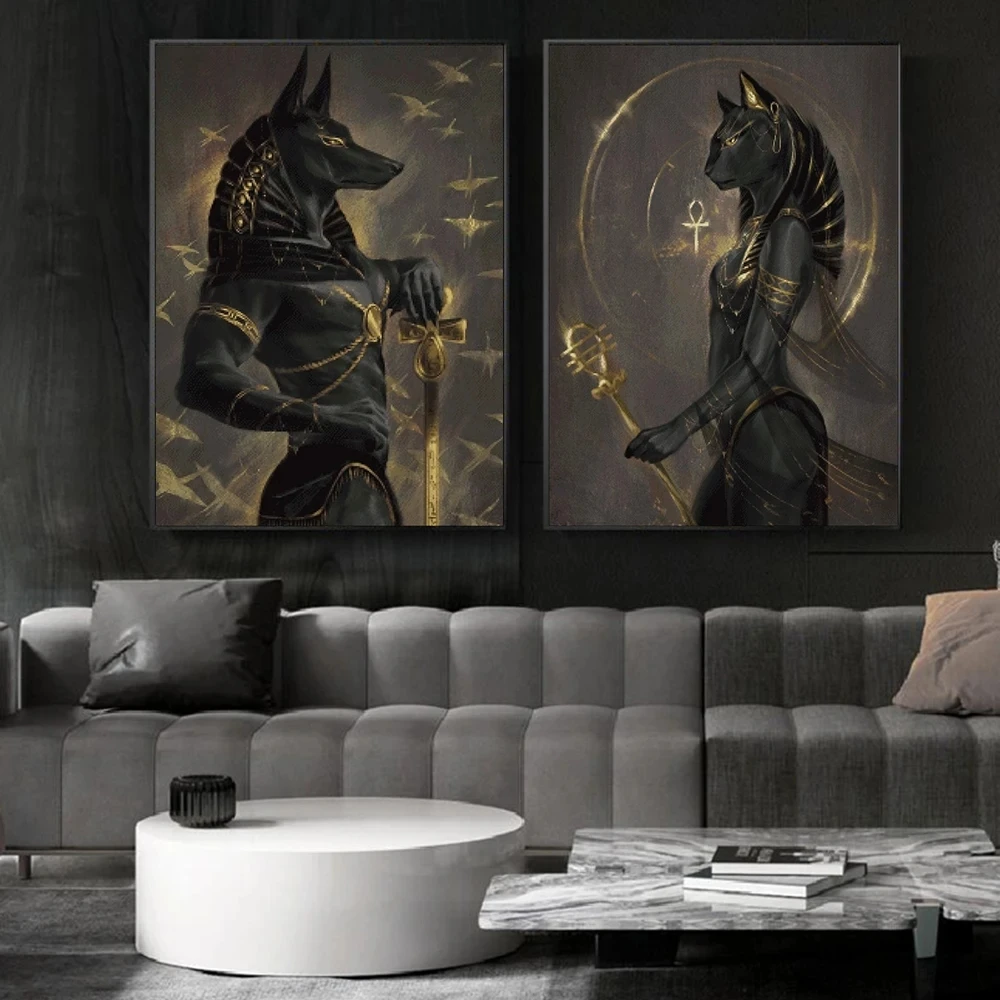 Древний Египетский Бастет печать плакатов для гостиной домашний декор