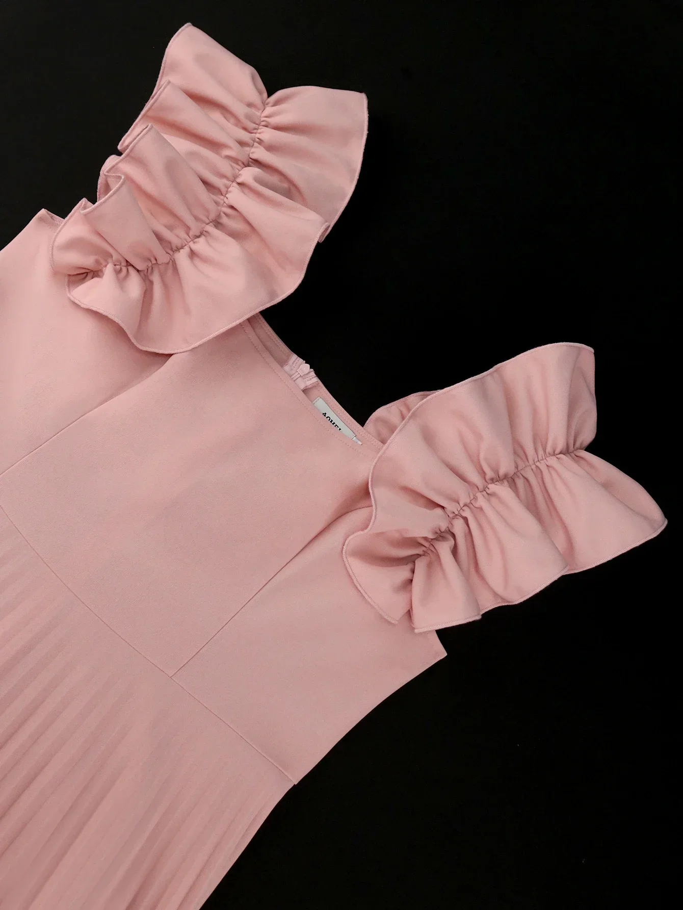 Женское плиссированное платье ONTINVA розовое элегантное вечернее платье-трапеция