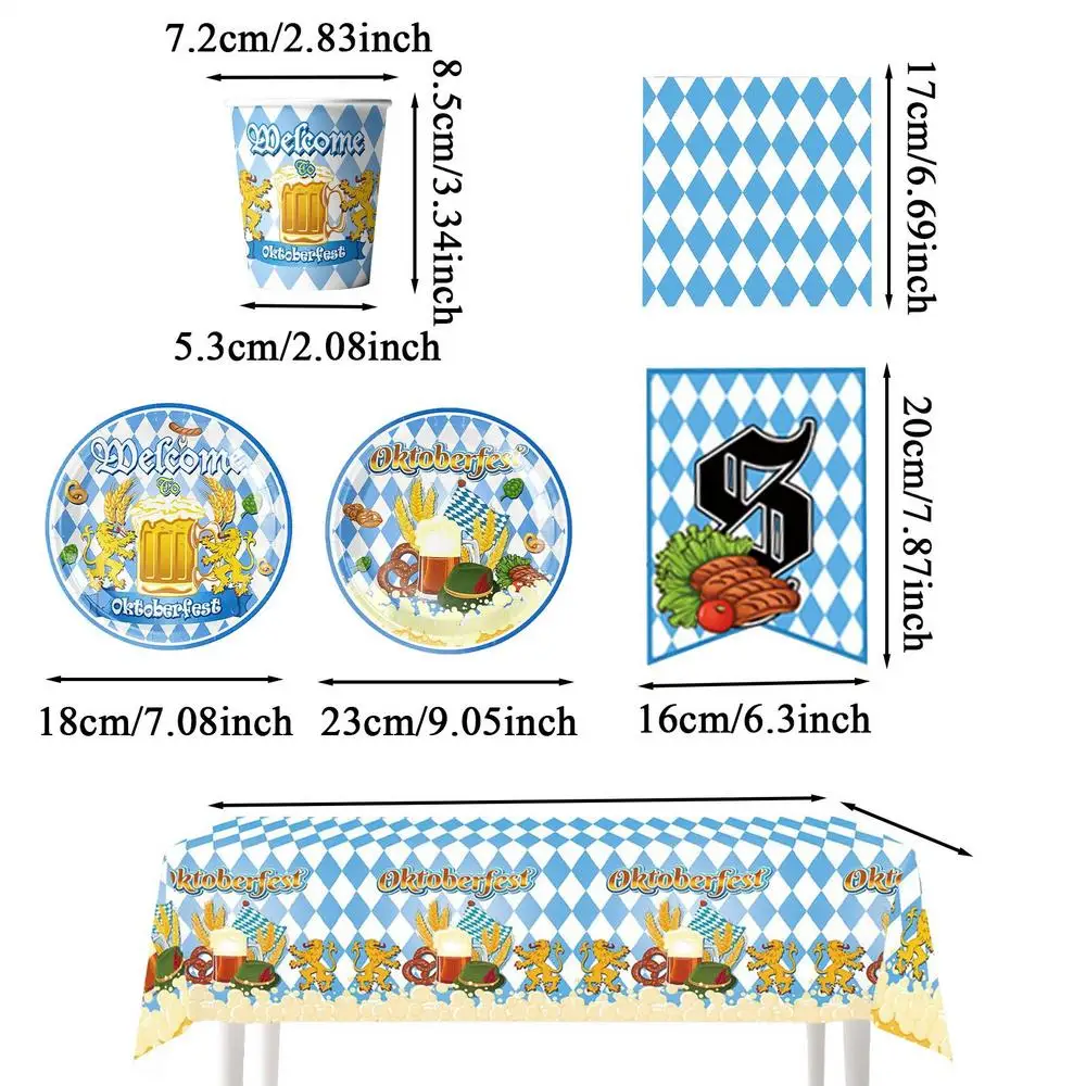 

Набор тарелок и салфеток для Октоберфеста