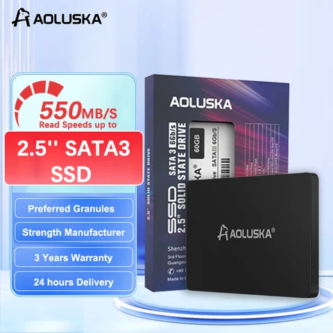 Твердотельный накопитель AOLUSKA SSD, 1 ТБ, SATA3, 512 ГБ, 120 ГБ, 128 ГБ, 2,5 ГБ, 240 дюйма, HDD, 256 ГБ, 480 ГБ, 500 Гб, жесткий диск для ПК, ноутбука, настольного компьютера