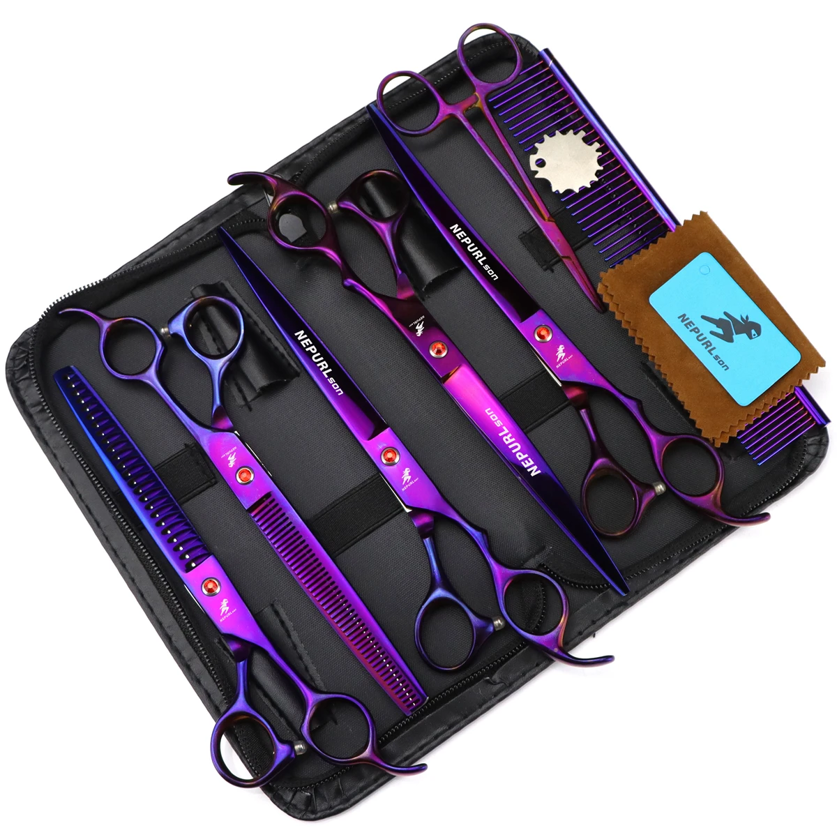 

Dog Straight Set 8 Shears Thinning Beauty Grooming Scissors Pet Japanese Scissors 7.5 Professional Cur Scissors