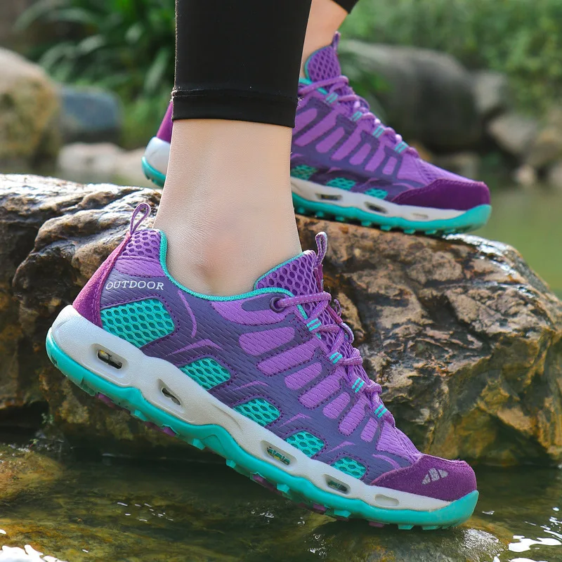 2023 New Outdoor Couples Hiking Sneakers Non-slip Cushioning Women Travel Shoes Fashion Comfy Breathable Men Beach Sports Shoes