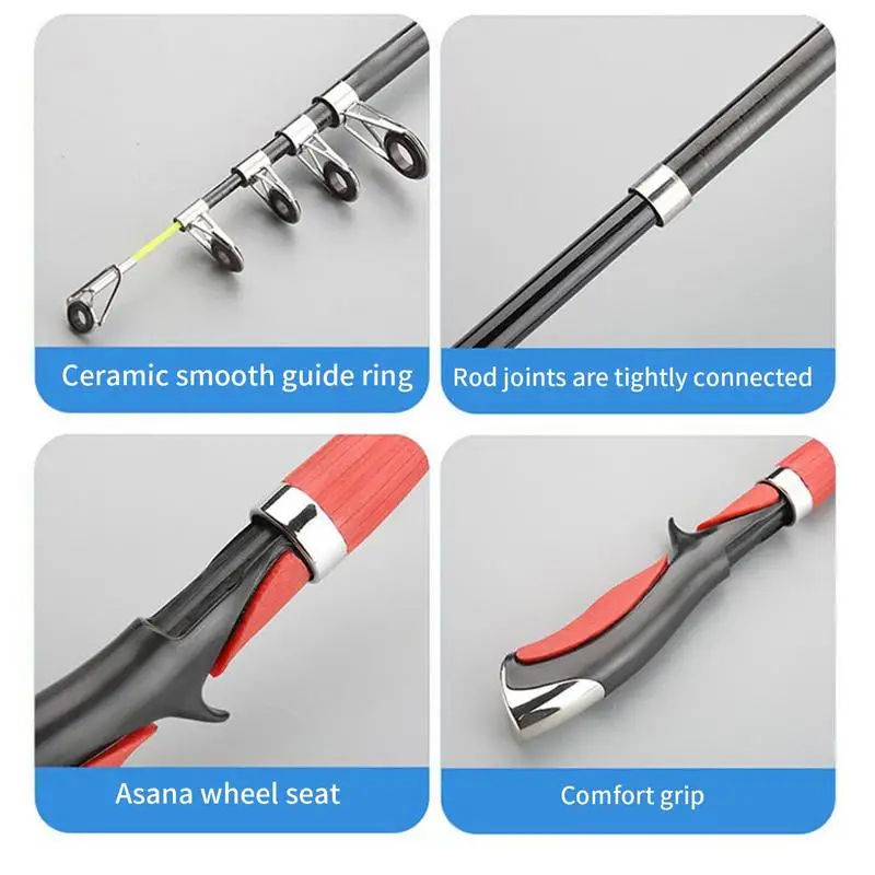 Телескопическая удочка портативная рыболовная Luya для подледной рыбалки