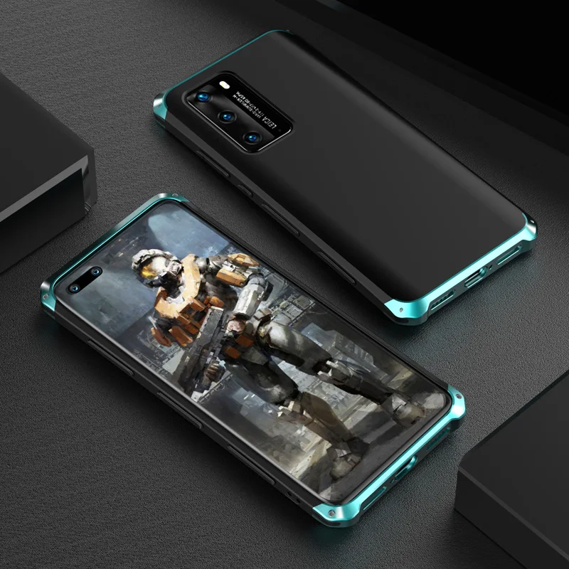 

Роскошный противоударный металлический чехол для Huawei P40 P30 Pro, тонкий жесткий алюминиевый и Гибридный чехол из поликарбоната для Huawei Mate 40 30 ...