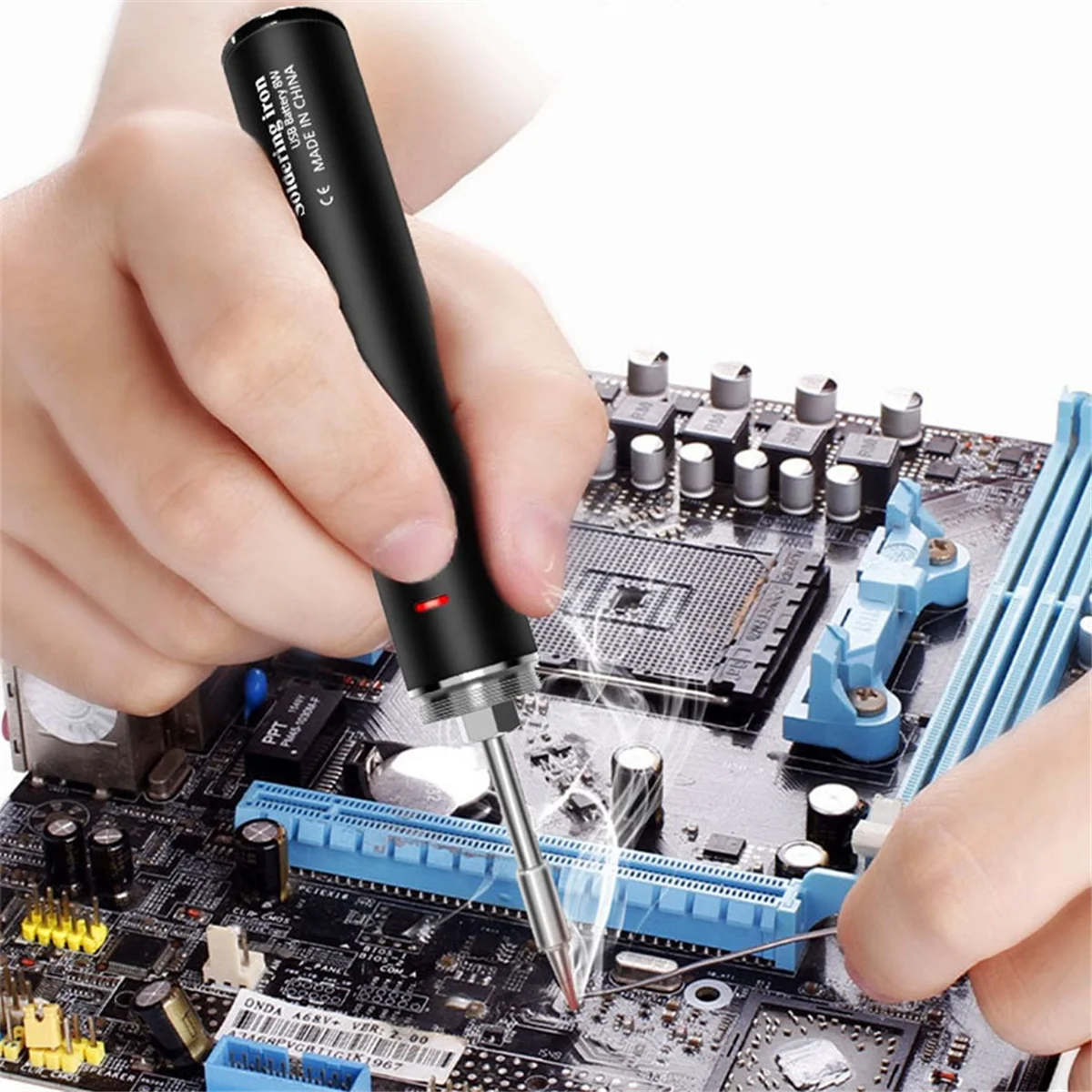 Usb-паяльник с зарядкой электрический 18650 литиевая батарея третья передача работа