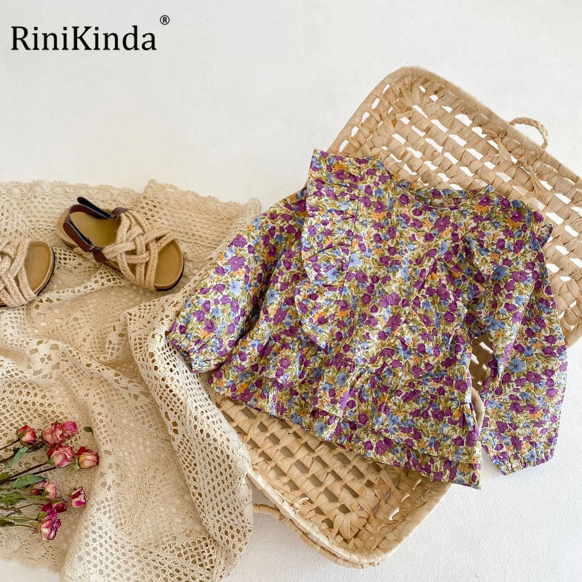 

RiniKinda Children T Shirts Fashion T Shirt Children T-shirt 2023 Spring Autumn Baby Girls T-shirt Children Clothes Kids