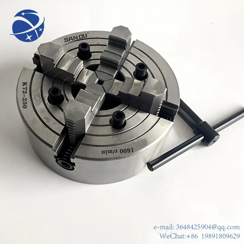 

YYHCprecision 250mm lathe chuck 4 jaw independent chuck K72-250 universal metal chuck for heavy duty lathe at discount