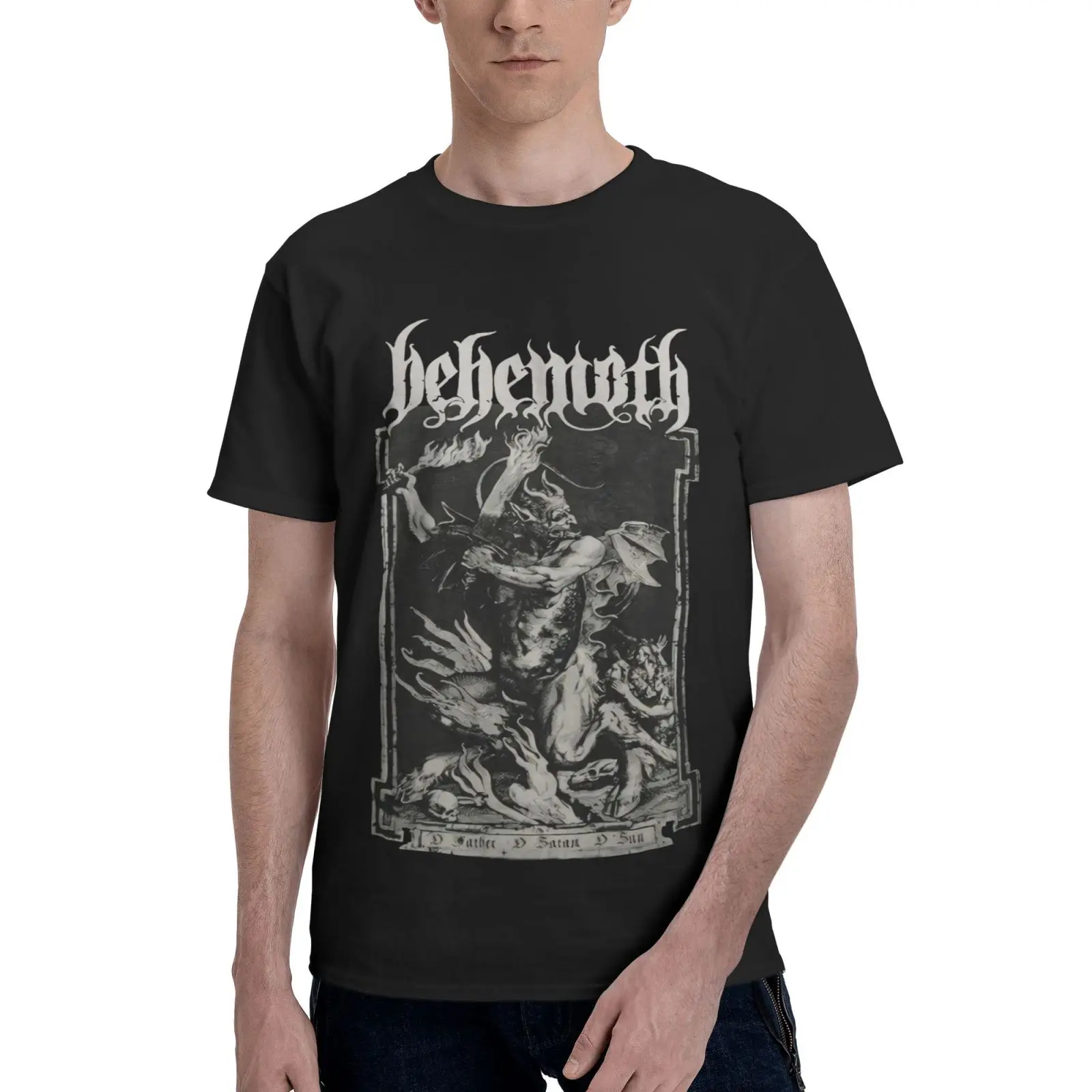 

Мужская металлическая футболка Behemoth с принтом о отцу смерти