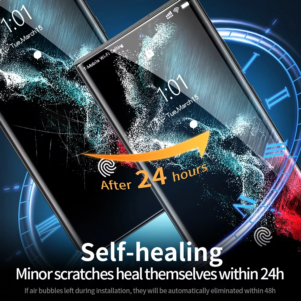 

Free Shipping 2Pcs Screen Protector for Samsung S22 Ultra S21 S20 Plus Soft Film Galaxy Note 20 10 9 8 Full Glue Cover Scratchpr