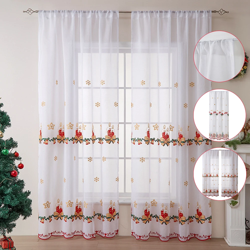 Рождественские шторы длиной 84/78/96 дюймов для украшения гостиной рождественская