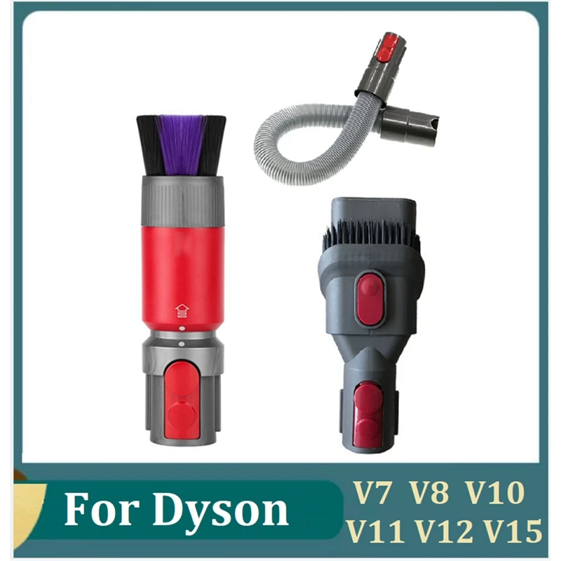 

For Dyson V7 V8 V10 V11 V12 V15 Vacuum Cleaner Traceless Dust Removal Soft Brush+2 In1 Brush+Extension Hose Accessories