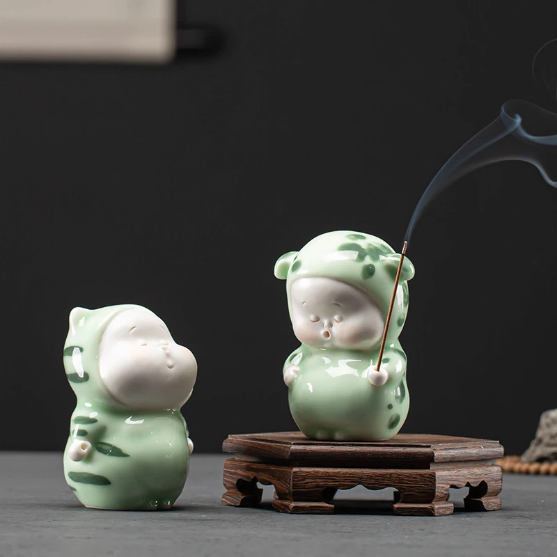 Креативные керамические маленькие украшения милые животные фигурки