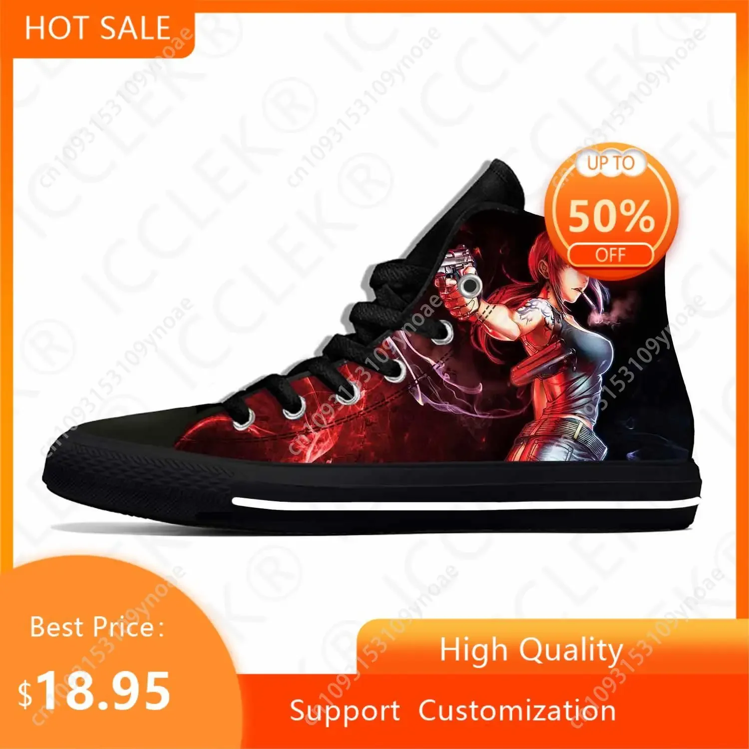 Повседневная тканевая обувь в стиле японского аниме с героями мультфильмов