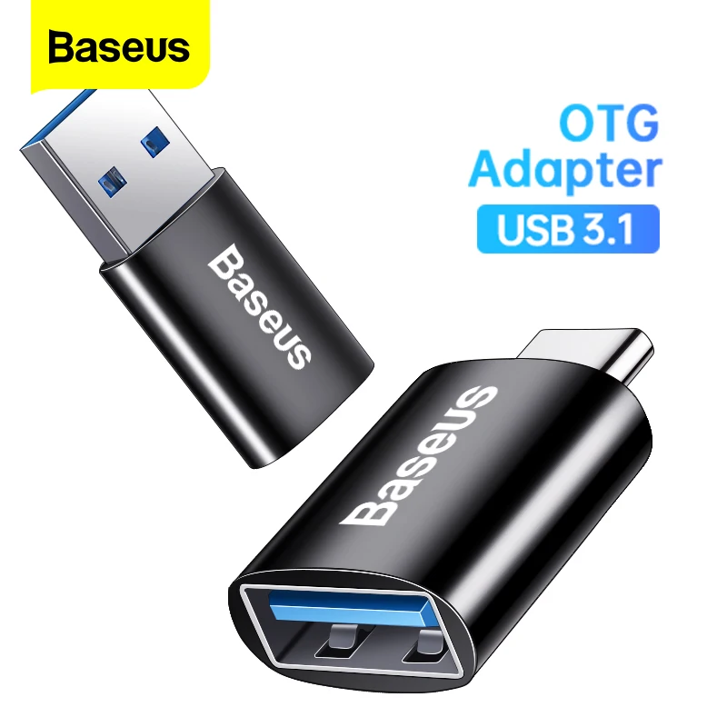 

Baseus USB 3.1 OTG Adapter Type-C to USB-A USBC Type C Female Converter For Macbook Xiaomi Huawei Samsung 10Gbps Data OTG Adapt